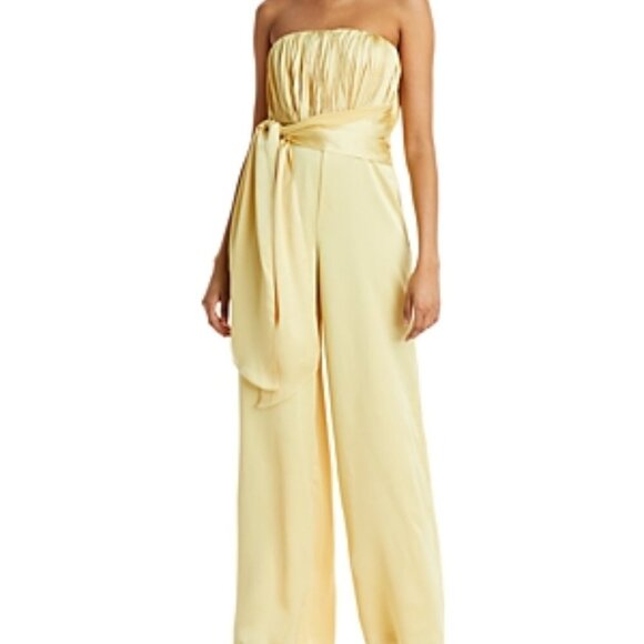 Ramy Brook Addison Strapless Wide Leg Jumpsuit in Daffodil (Yellow) NWT - Picture 1 of 4